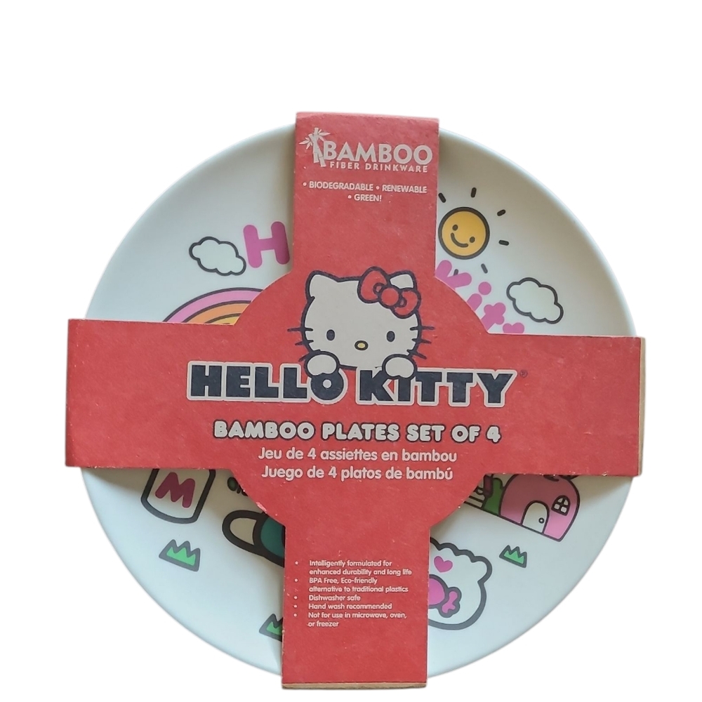Hello Kitty Bamboo Plates Set - Picture 4 of 4